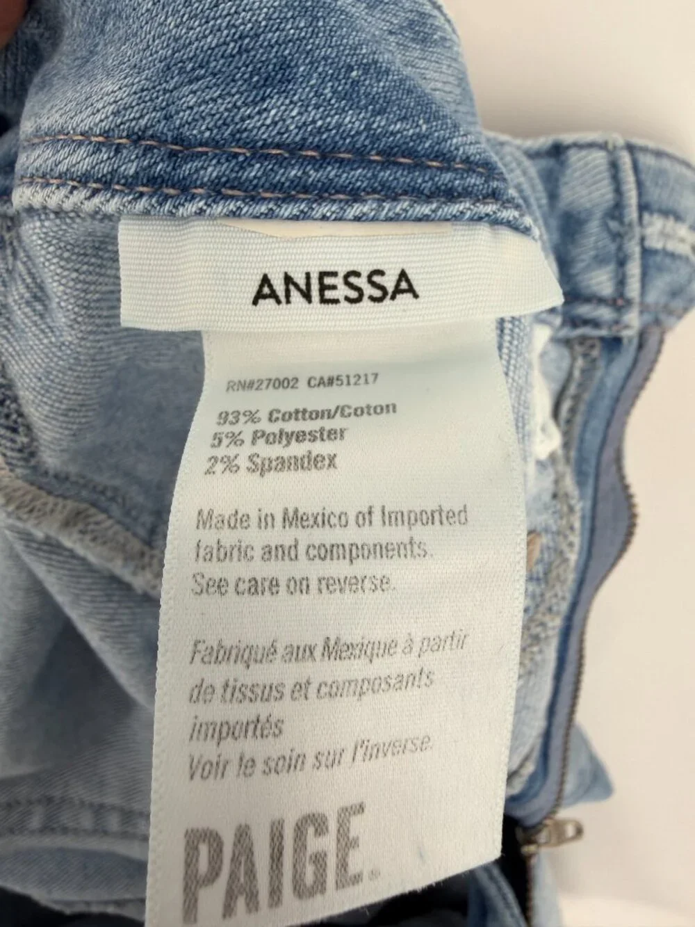 PAIGE Anessa High Rise Crop Wide Leg Raw Hem Jeans Size 29